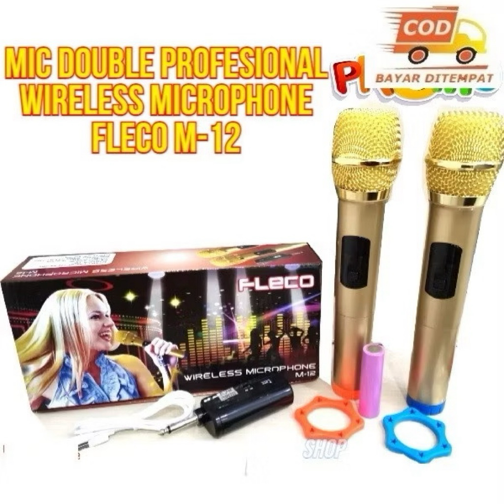 Microphone wireless fleco / mic double wireless M-12