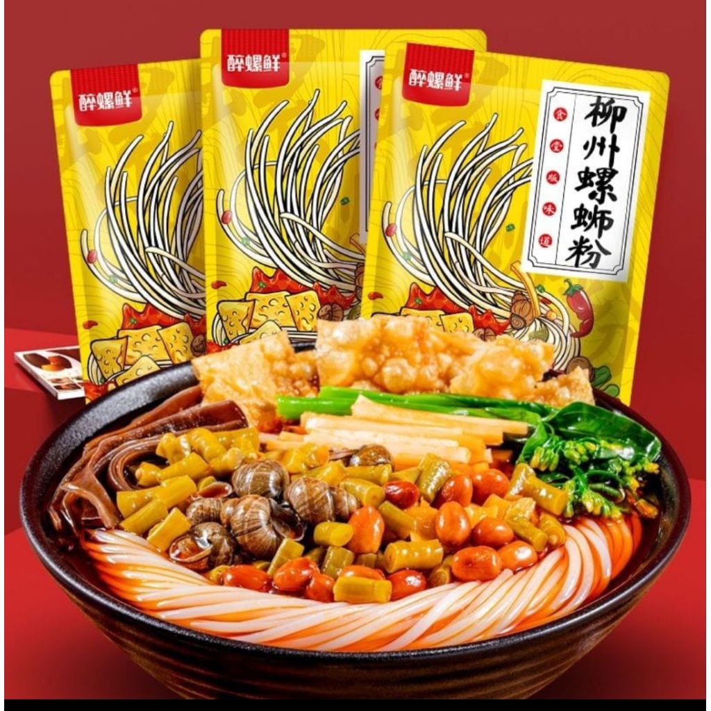 

Mie Instan Liuzhou Luosifen / River Snail Rice Noodle NON HALAL – Kuah Pedas Asam Gurih Autentik Cina 330g