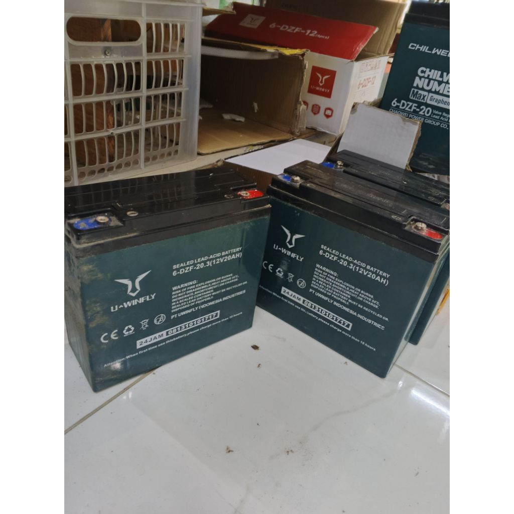 aki bekas baterai BEKAS 12v 20Ah aki motor listrik baterai motor listrik