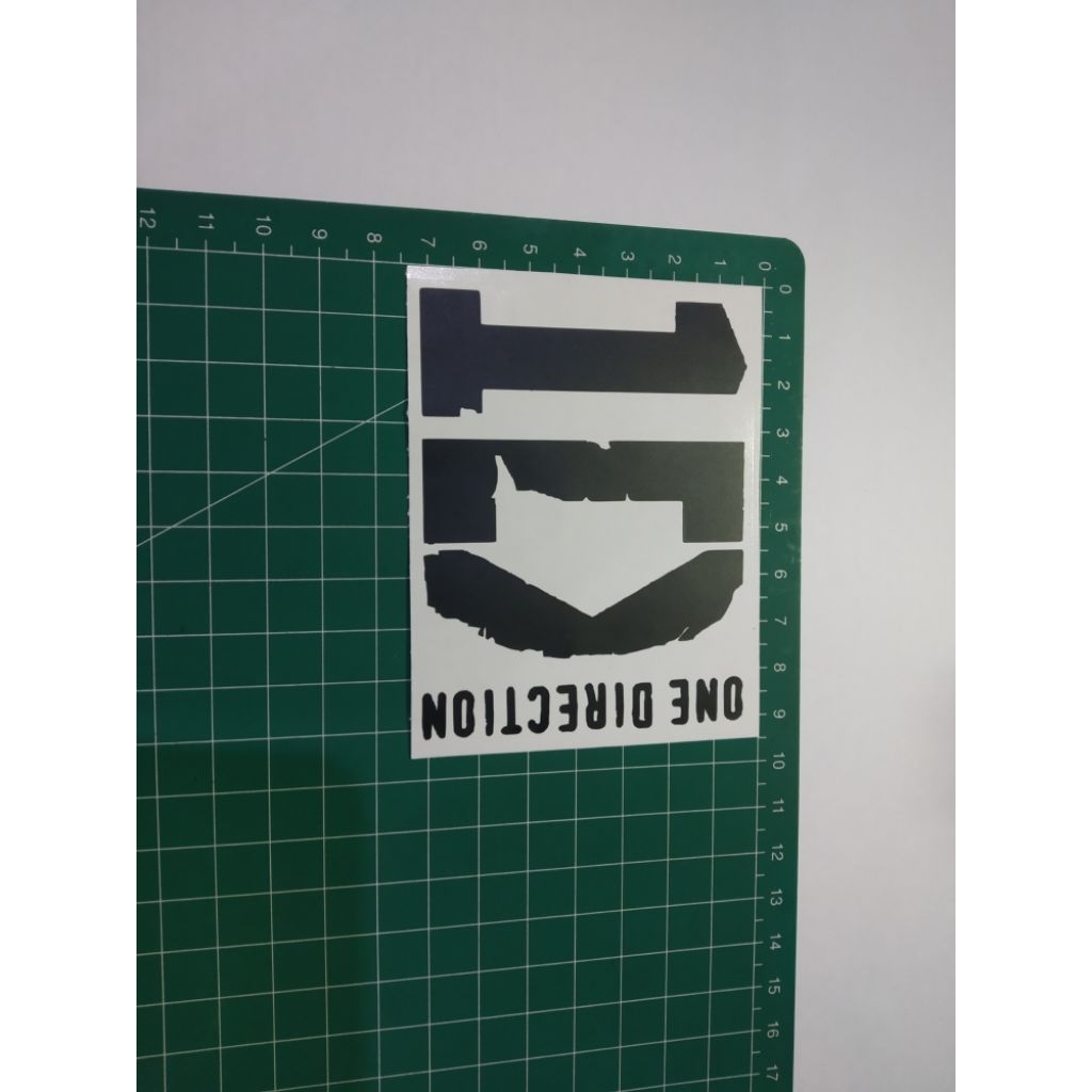 

stiker cutting one direction