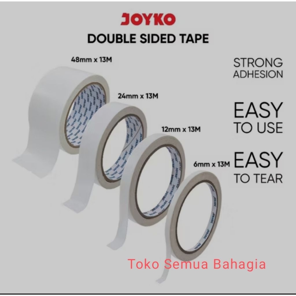 

Double sided tape perekat 2 sisi joyko