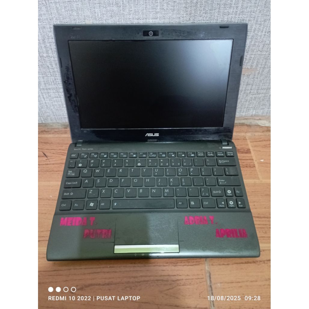 Notebook Asus Eee PC Flare series Kondisi mati gambling unit Casing mulus