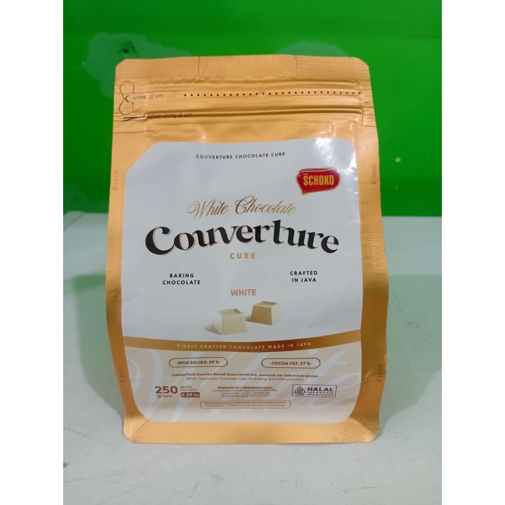 

SCHOKO White Chocolate Couverture Cube 250gr