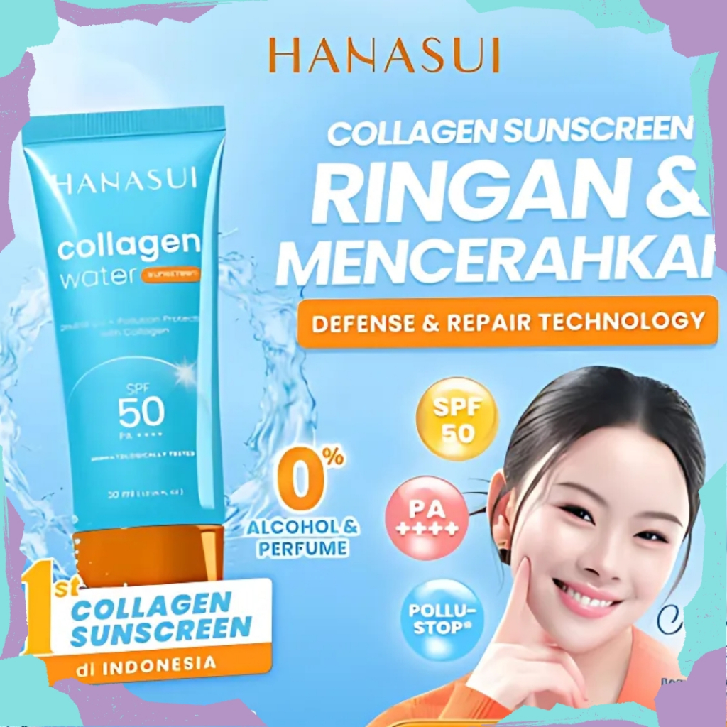 Hanasui Collagen Water Sunscreen Spf 50 30ml / Hanasui Sunscreen XX327
