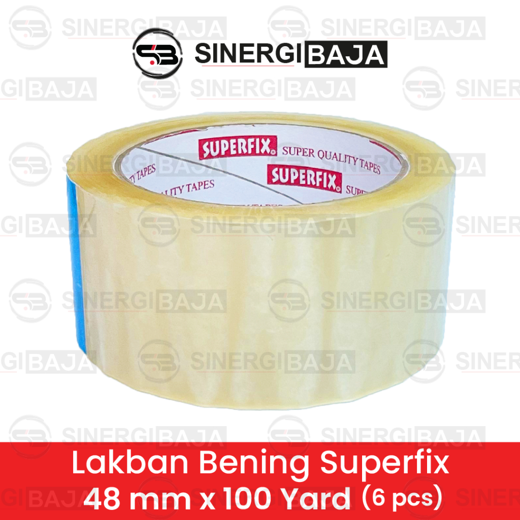 

Lakban Bening Superfix / Lakban Bening/ 48mm x 100 yard / 45mm x 60yard - 6pcs