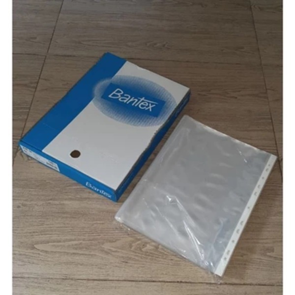 

PP Pocket Bantex A4 ANTIGLARE/KASAR/KULIT JERUK (2035 / 8032 ) ( 1 PAK ISI 100 LEMBAR ) Promo