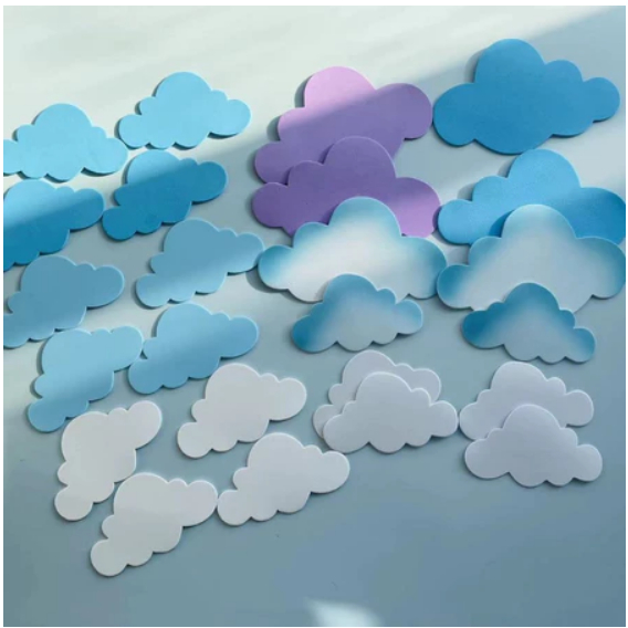 

Dekorasi Hiasan - EVA Foam cloud Craft 3D Wall Decoration classroom blackboard notice board Kindergarten Layout Home School