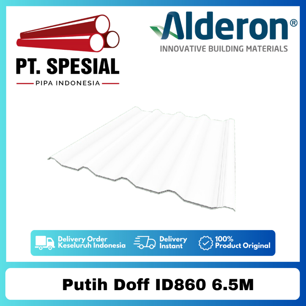 Atap UPVC Alderon Twinwall ID860 6.5M 10mm - Permeter - 05