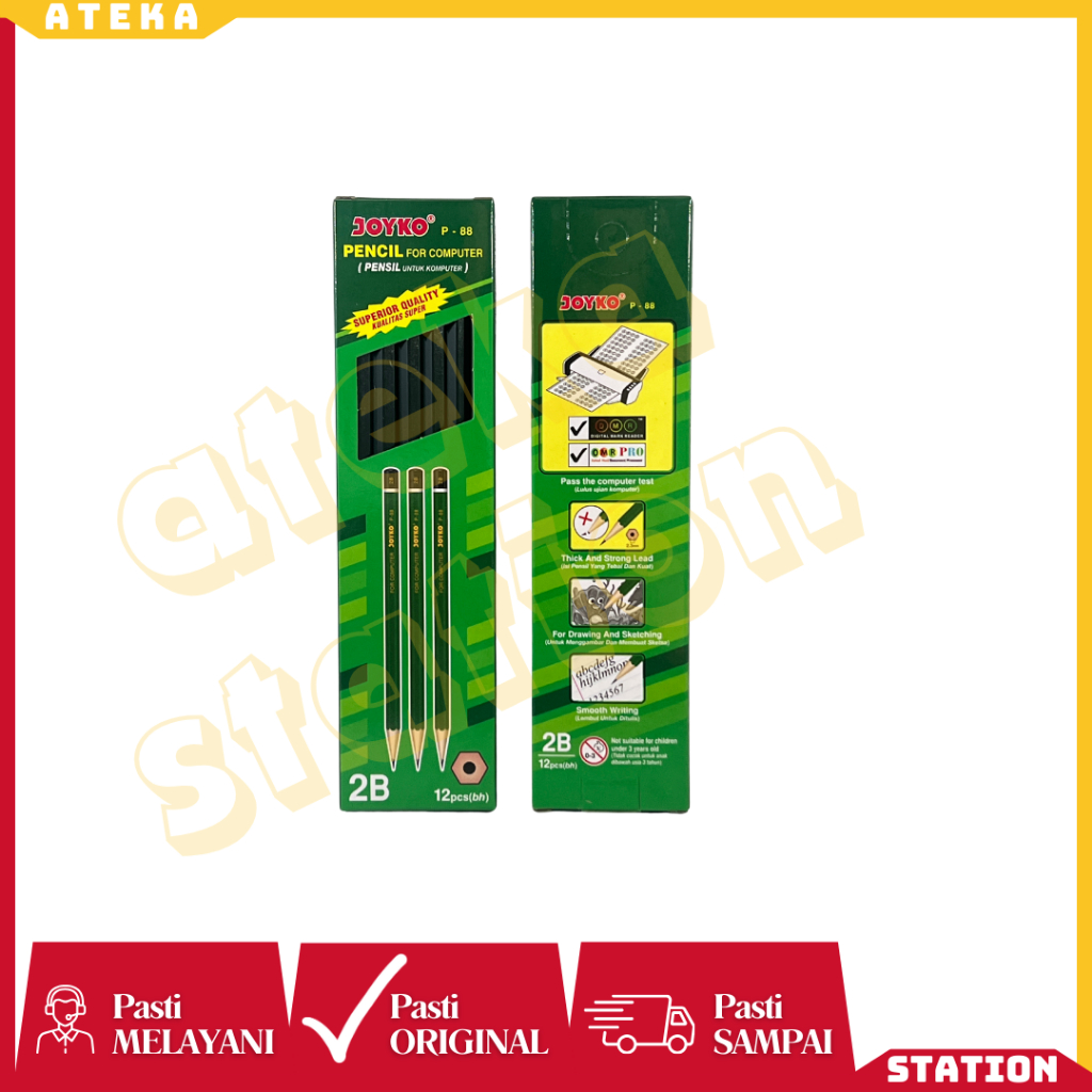 

Pensil 2B Hijau Pensil Komputer JOYKO P-88 1 Pak