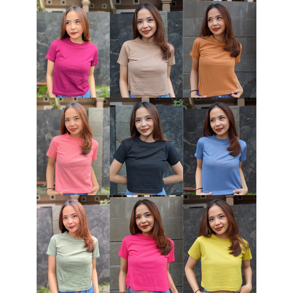 KAOS | BAJU | ATASAN | CROP TOP | BAJU CROP TOP WANITA KERAH-V | CROP TOP WANITA | LUXELOOKS