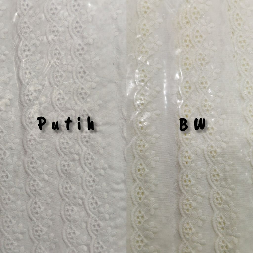 Renda katun 3cm | katun putih | katun bw | katun hitam | renda katun meteran