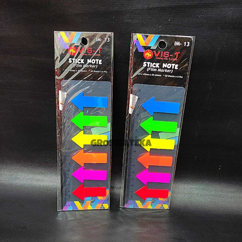 

PEMBATAS BUKU, STICKY NOTES, POS IT PLASTIK PANAH BESAR IM 13 VIS-1