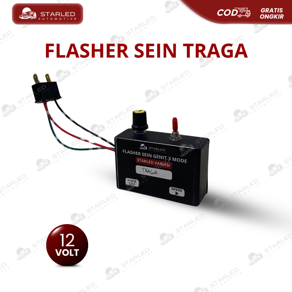 Flasher Sen Sein Genit 3 Mode Traga 12V Flasher Sein Sudah Plus Socket PNP TInggal Pasang