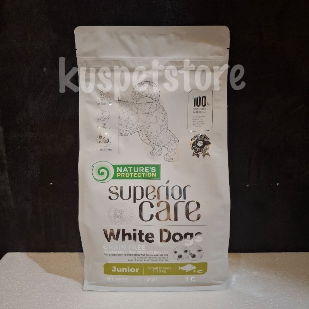 Makanan Anjing Natures Protection Superior Care White Dog Junior whitefish 1,5kg
