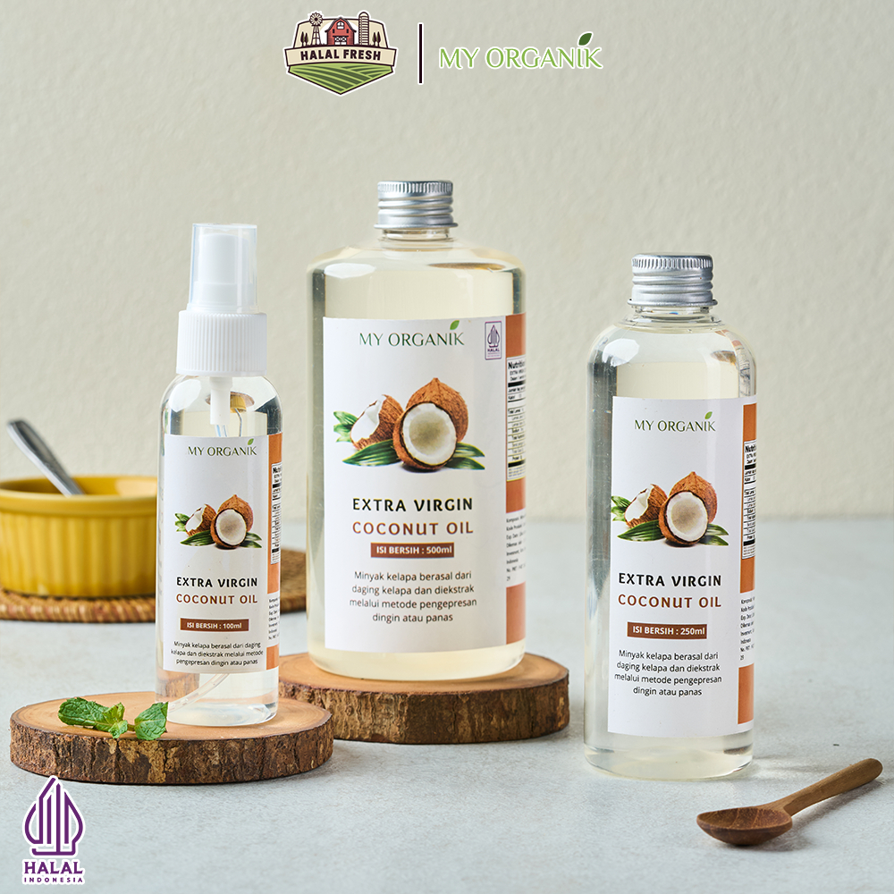 

My Organik Extra Virgin Coconut Oil 100ml 250ml 500ml Minyak Kelapa Murni Asli VCO Perasan Pertama Kualitas Terbaik