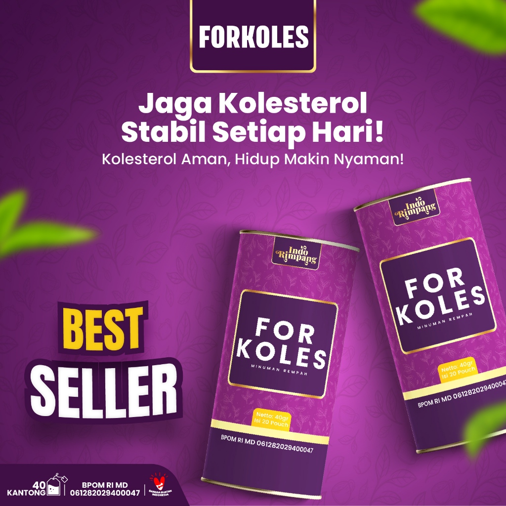 

ForKoles Minuman Rempah Sehat Kombinasi Temulawak Rosella Mengkudu & Daun Salam For Koles Teh Herbal Bantu Atasi Kolesterol Jahat & Tensi - Teh Rimpang