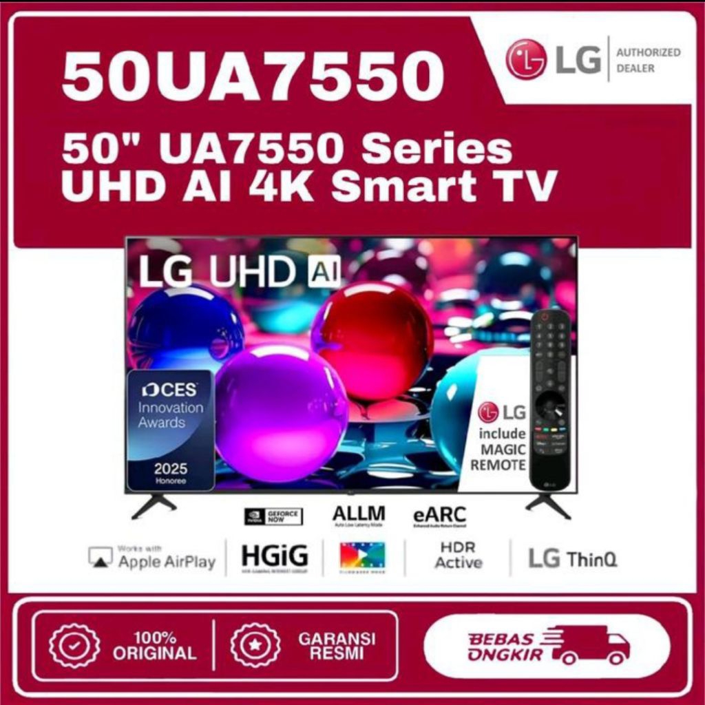TV LED LG SMART TV 50INCH UHD 4K 50UA7550 TV LG SMART 50 INCH UA507550 TV LG 50INCH