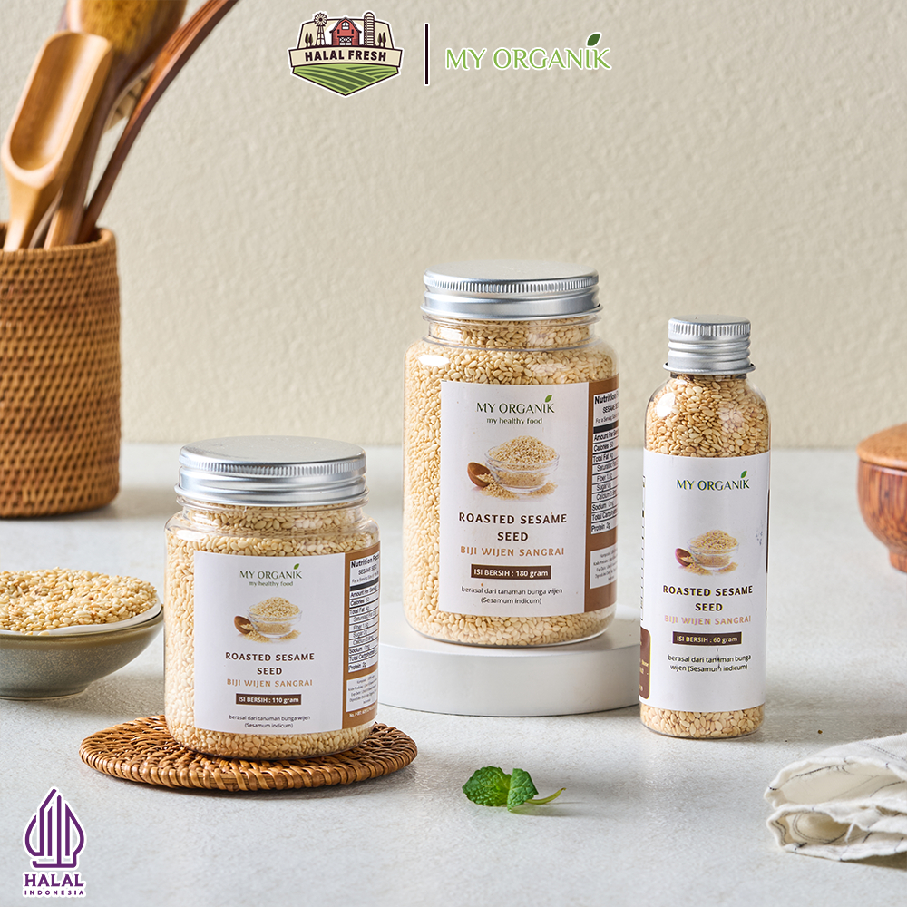 

My Organik Roasted Sesame seed Biji Wijen Bakar Wijen Putih Sangrai 60gr 110gr 180gr