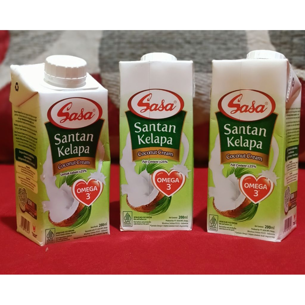 

Sasa Santan Kelapa Cair (Coconut Cream) kemasan 200 ml
