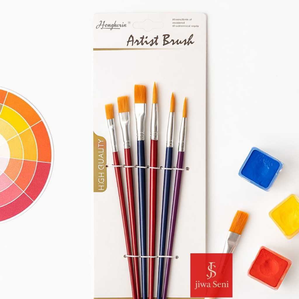 

Kuas Cat Acrylic Dante DB-705 isi 6pcs - Set Kuas lukis