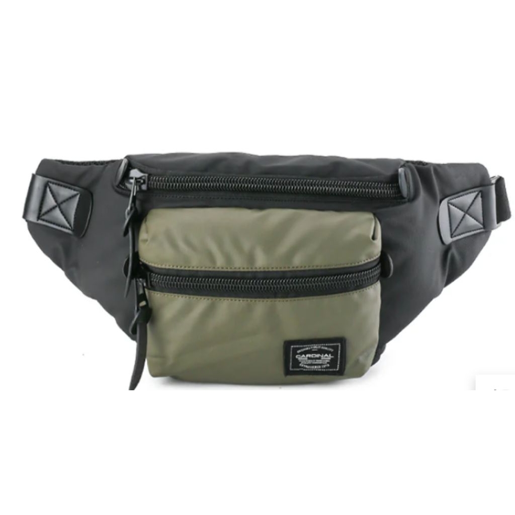 Tas pinggang cowok cardinal warna hitam hijau