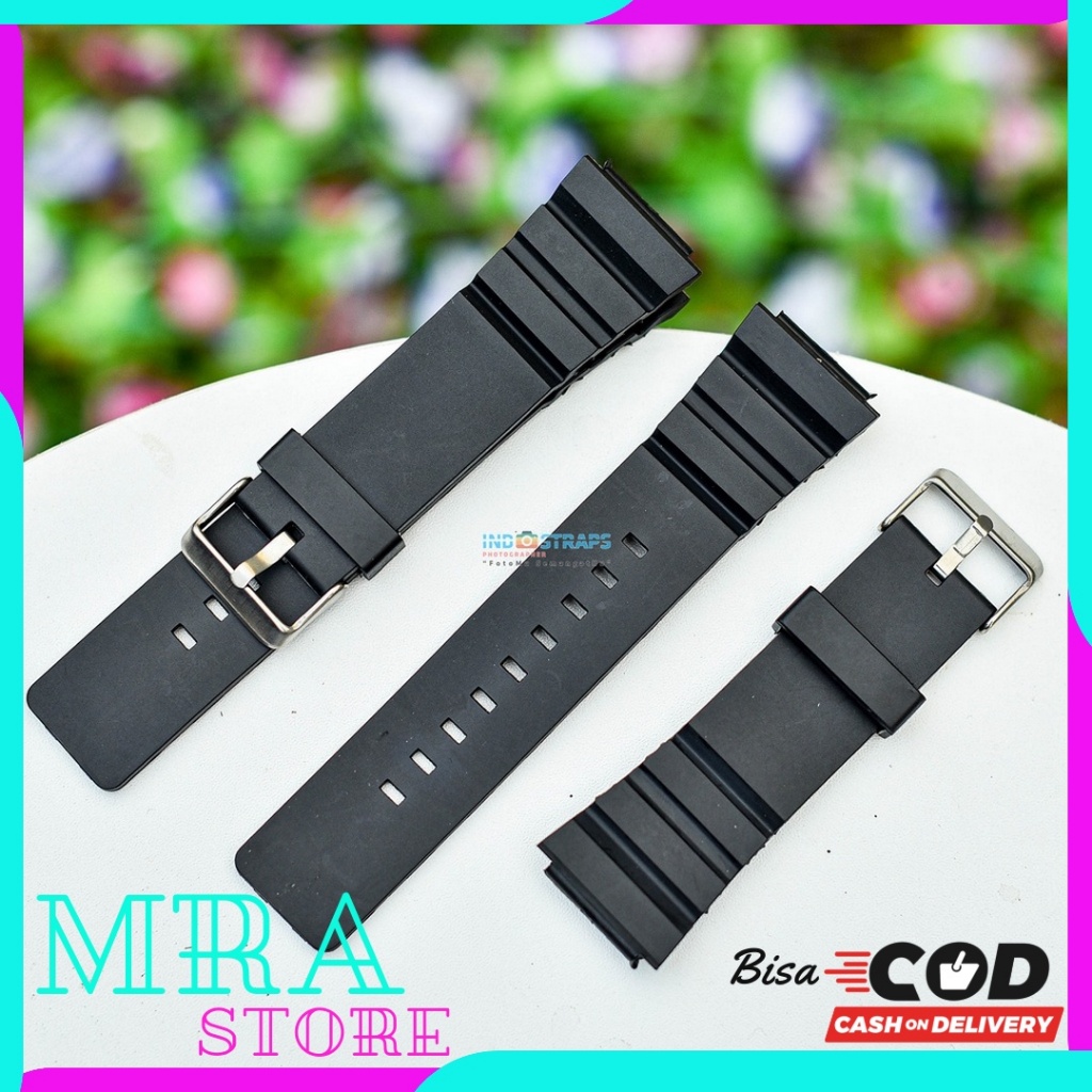 STRAP TALI JAM TANGAN QQ QNQ Q&Q M136 M-136 HITAM SKMEI 136 HITAM