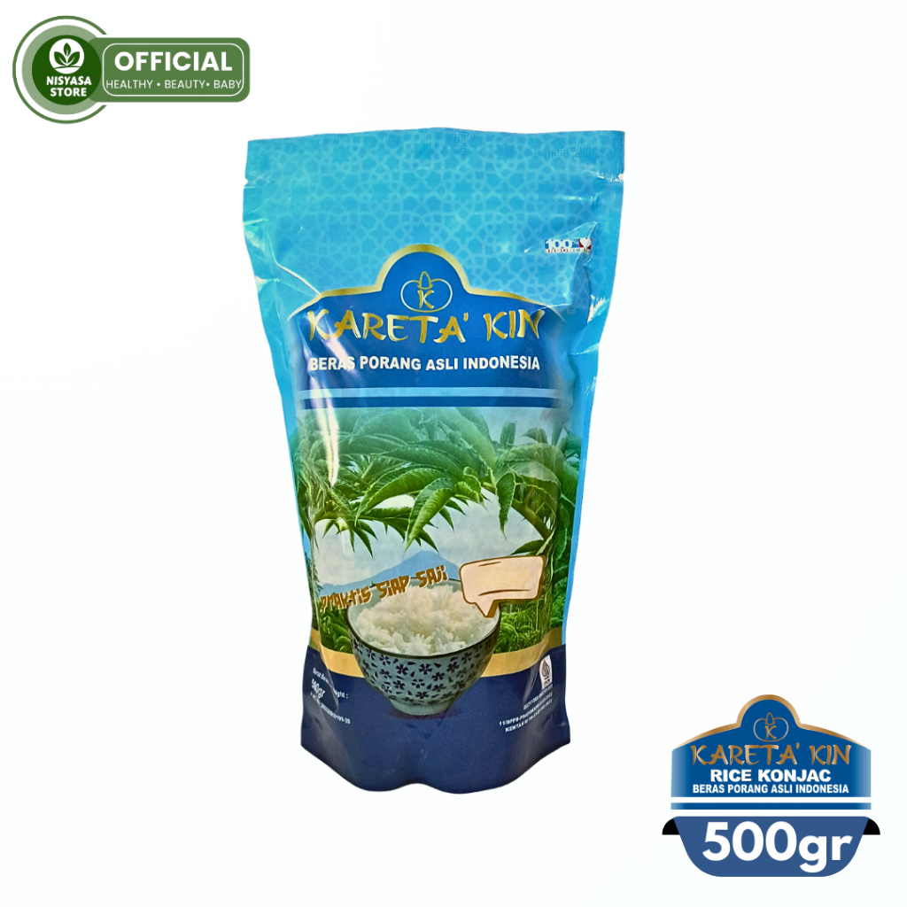 

Kareta Kin Beras Porang 500Gram Shirataki Konjac Rice Diet Rendah Kalori Non Fukumi