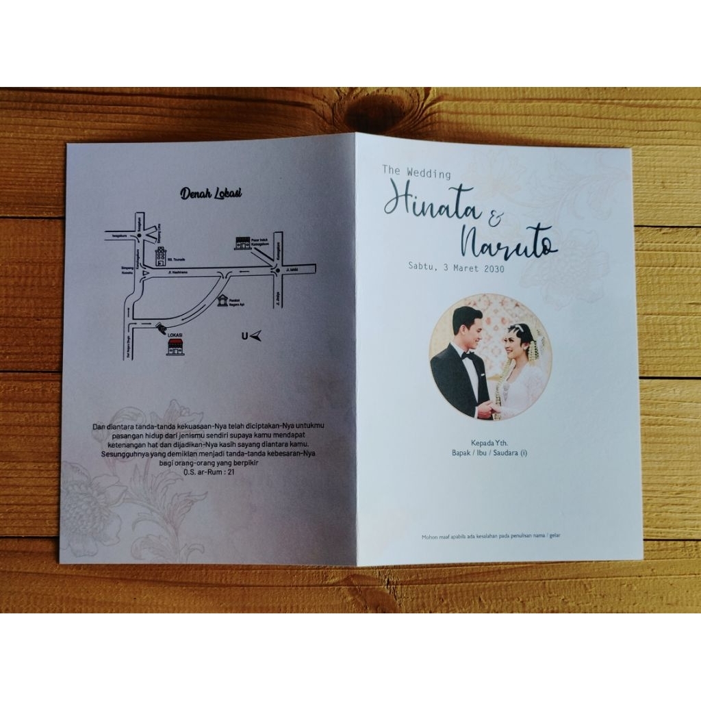 undangan custom unik dan cantik