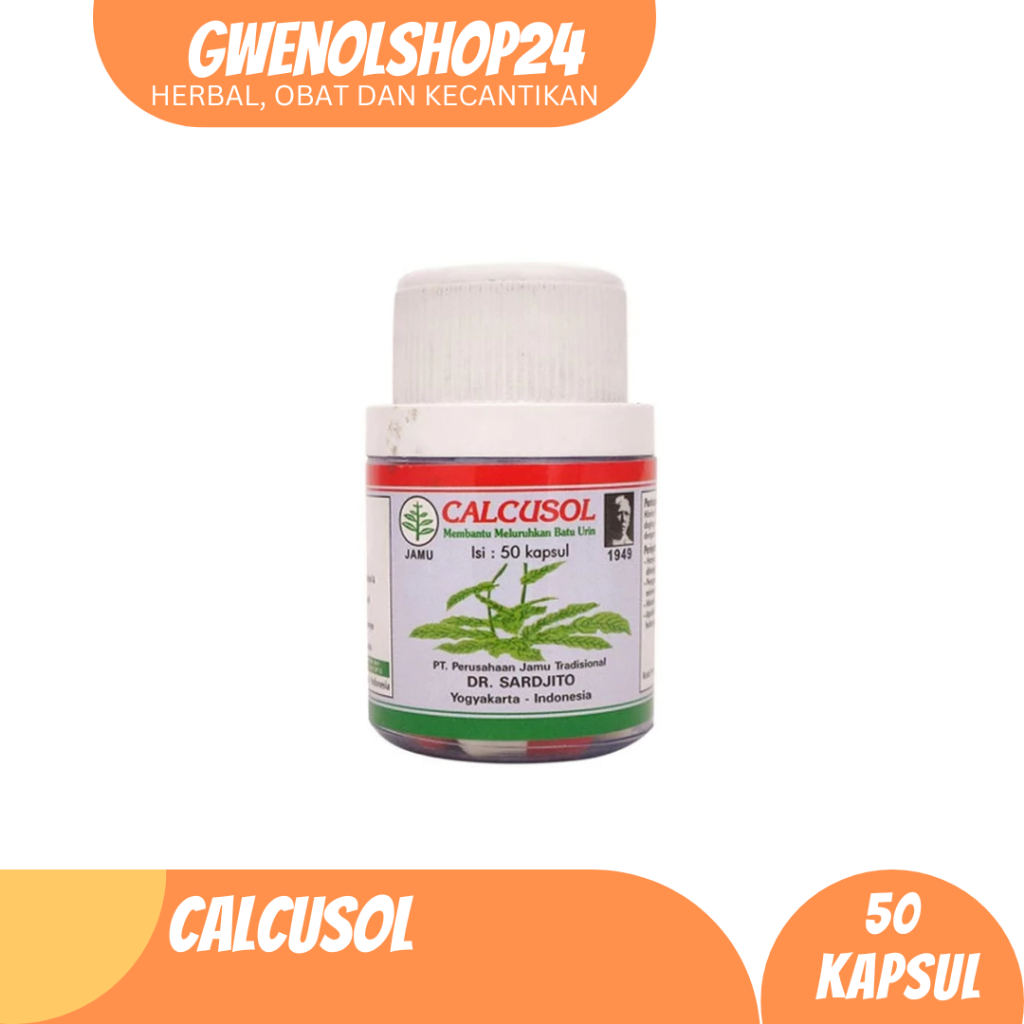 Calcusol 50's Kapsul Dr Sardjito | Obat Batu Empedu | Obat Batu Ginjal | Obat Batu Urin / Obat Kenci