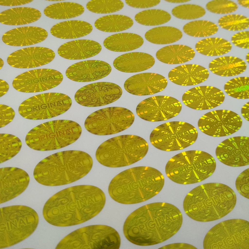 

Stiker Hologram Original Batik gold