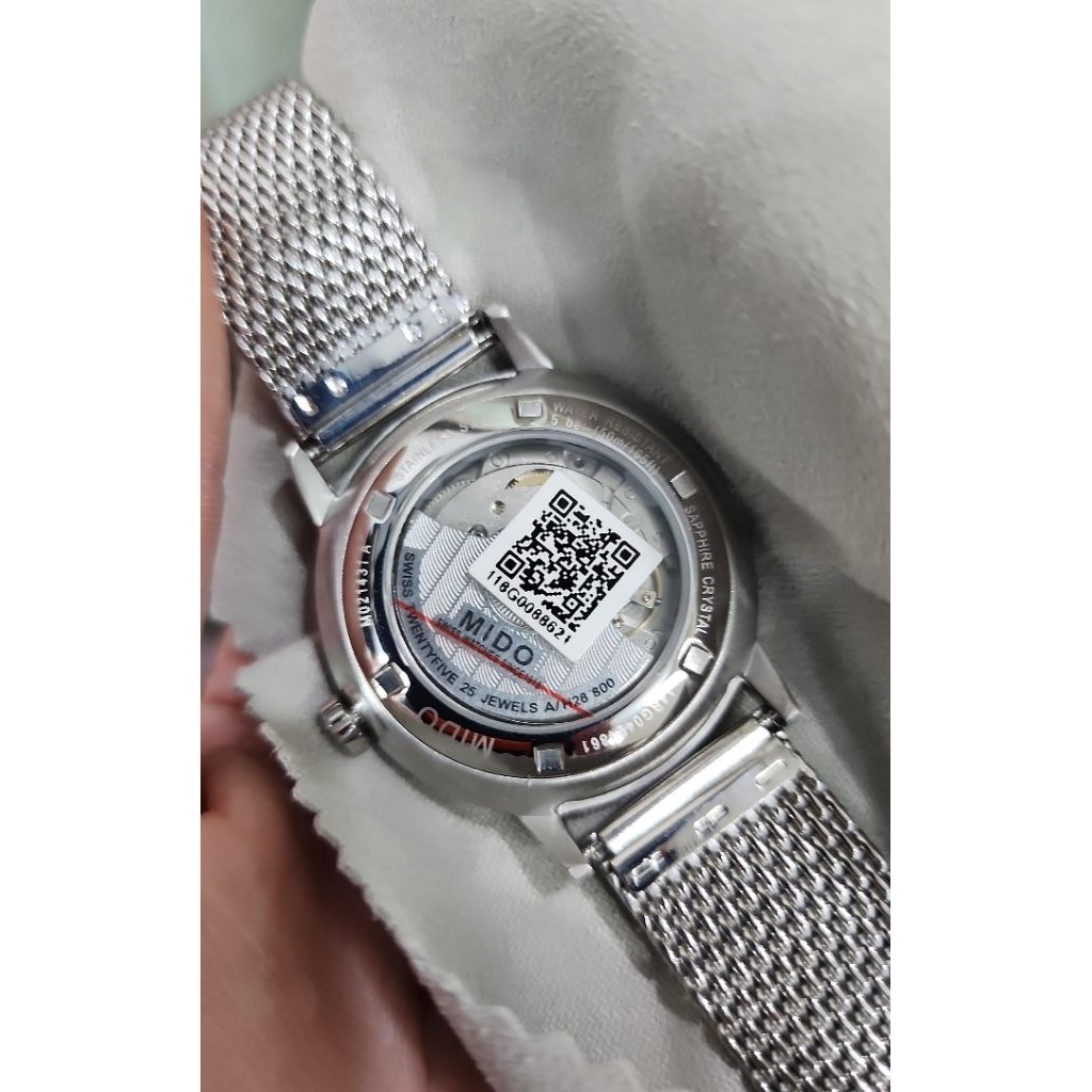 JAM TANGAN PRIA MIDO COMMANDER MESH ROPE DAYDATE AUTOMATIC