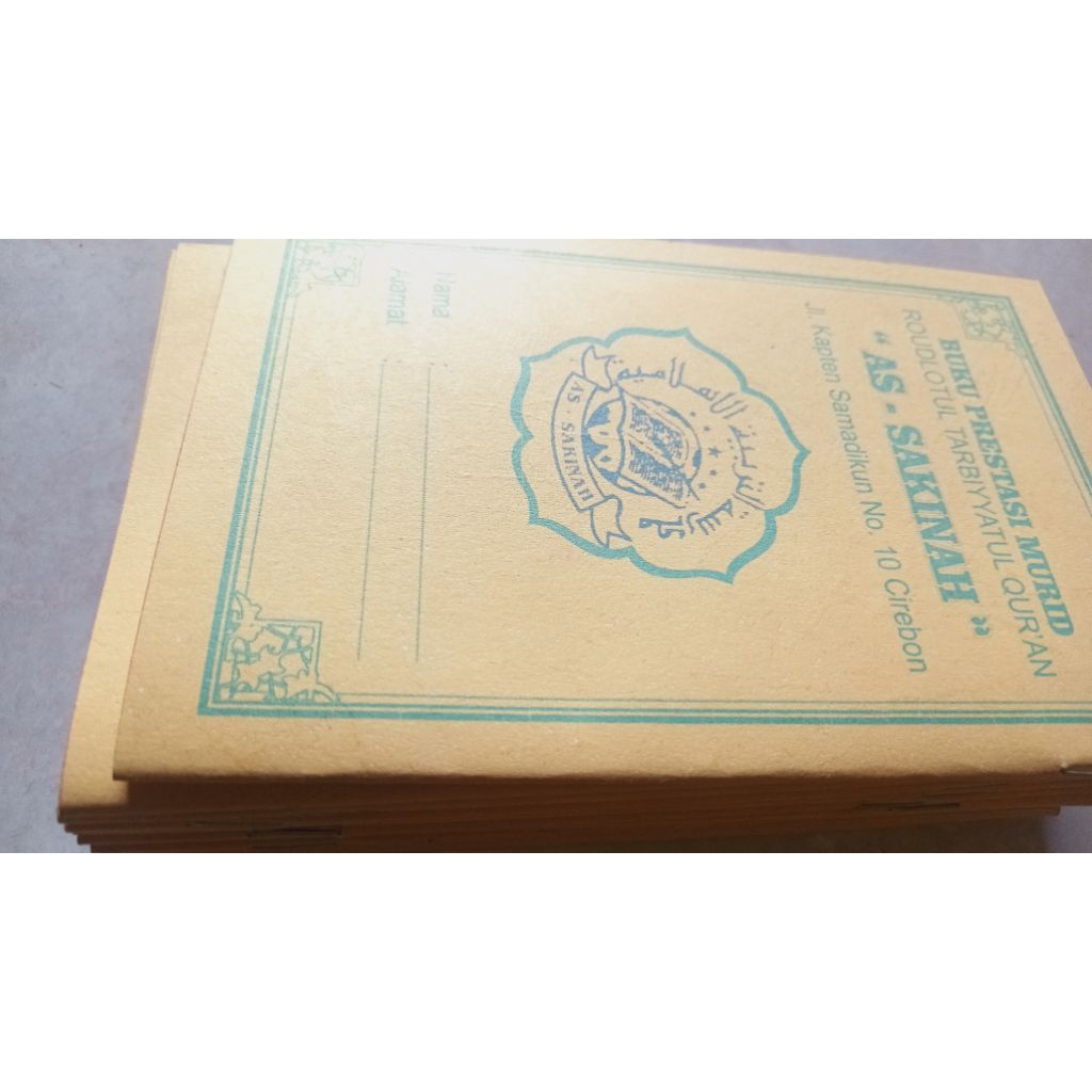 

buku cetak custom, buku prestasi/daftar hadir TK/TPA/TPQ/SD/SMP/SMA/buku tabungan bang keliling dan lainya