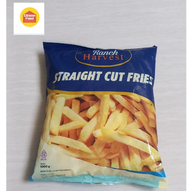

Potato Straight Cut Fries Frozen Ranch Harvest 1 Kg