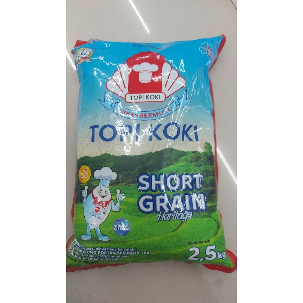 

Beras topi koki short Grain 2.5kg