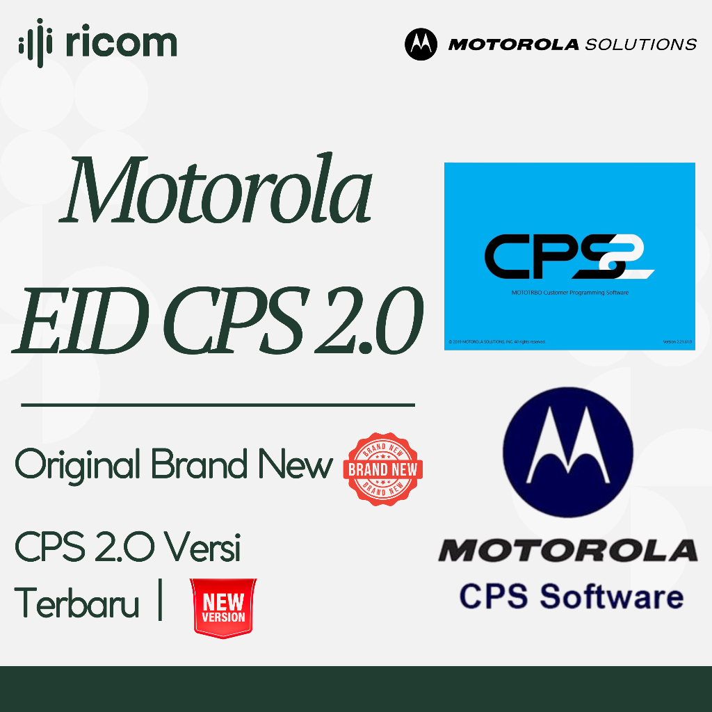 Motorola EID CPS 2.0 – Software Programming License Original Motorola for Motorola XiR M3688, C2660