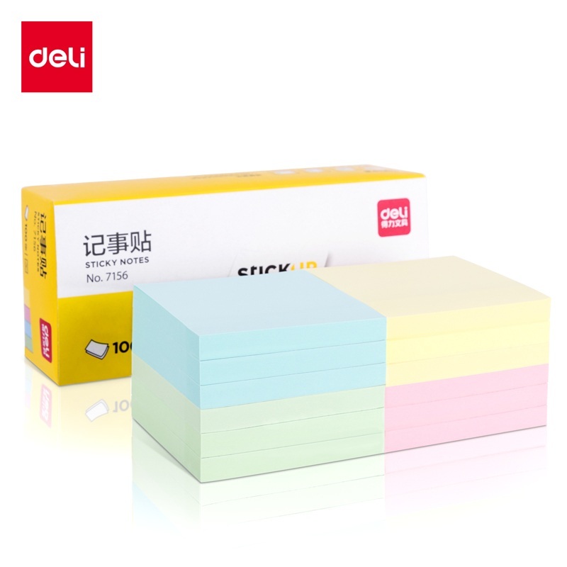 

Deli Sticky Notes / Memo Tempel / Kertas Penanda 100 Lembar Colorful 7156