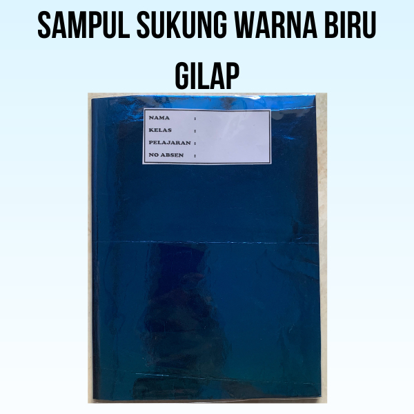 

buku tulis sudah disampul sukung warna biru gilap dan sampul plastik (tinggal pakai)