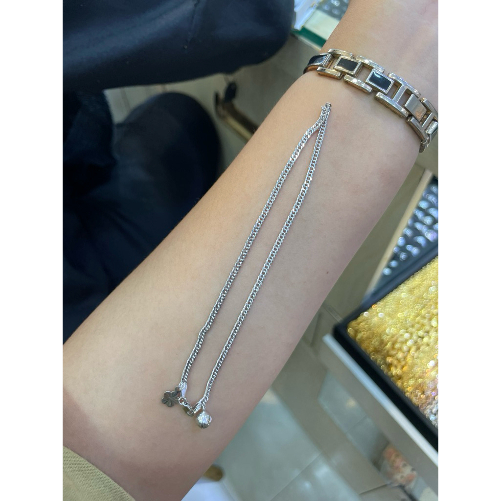 gelang kaki asahan emas putih kadar 375%/8karat