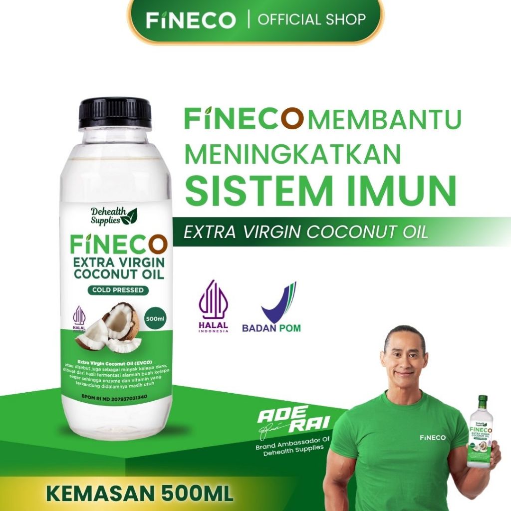 

Dehealth Supplies FINECO EXTRA VIRGIN COCONUT OIL 500ml Kemasan Plastik