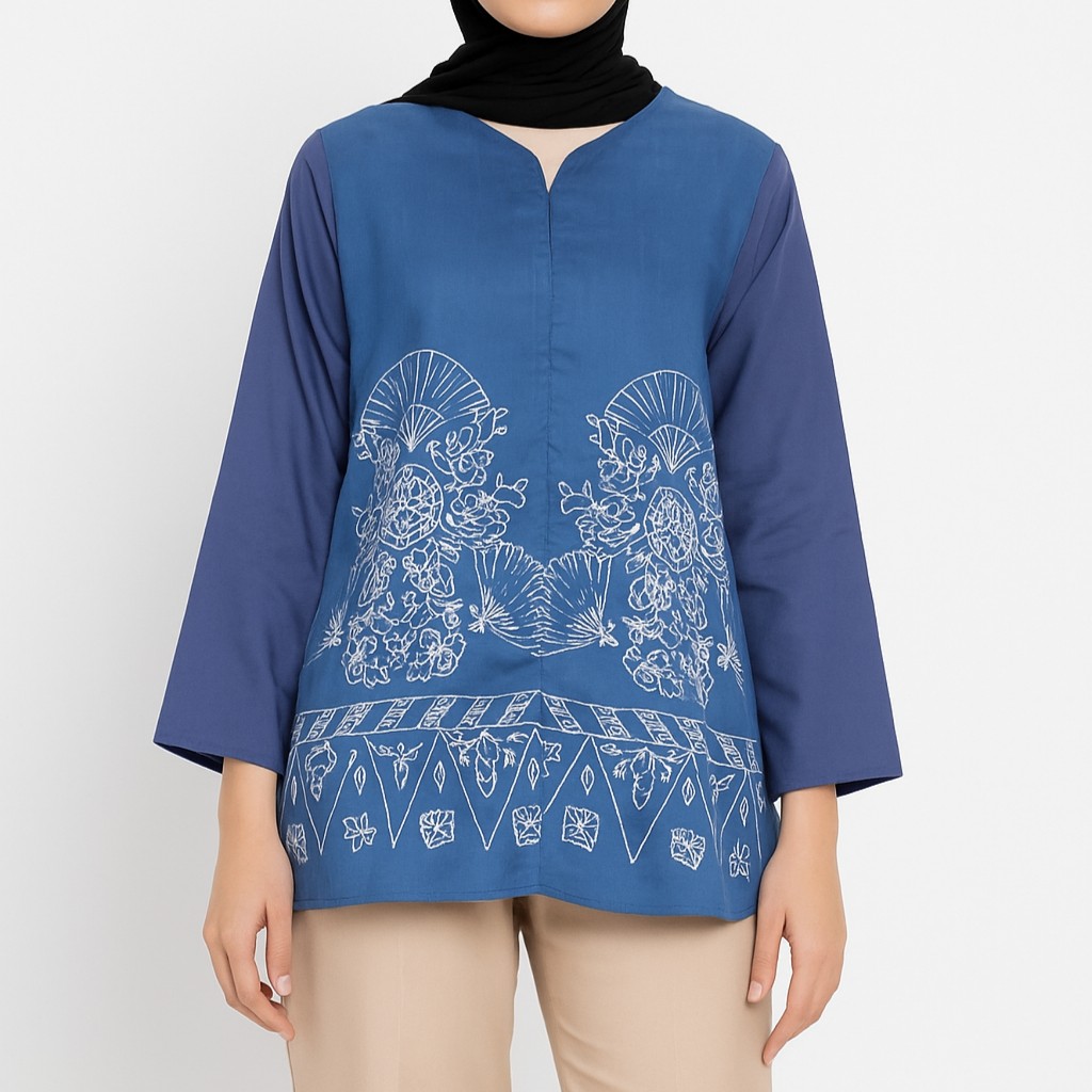 Baju Wanita Lengan Panjang / Baju Batik Tulis Blouse Atasan Wanita