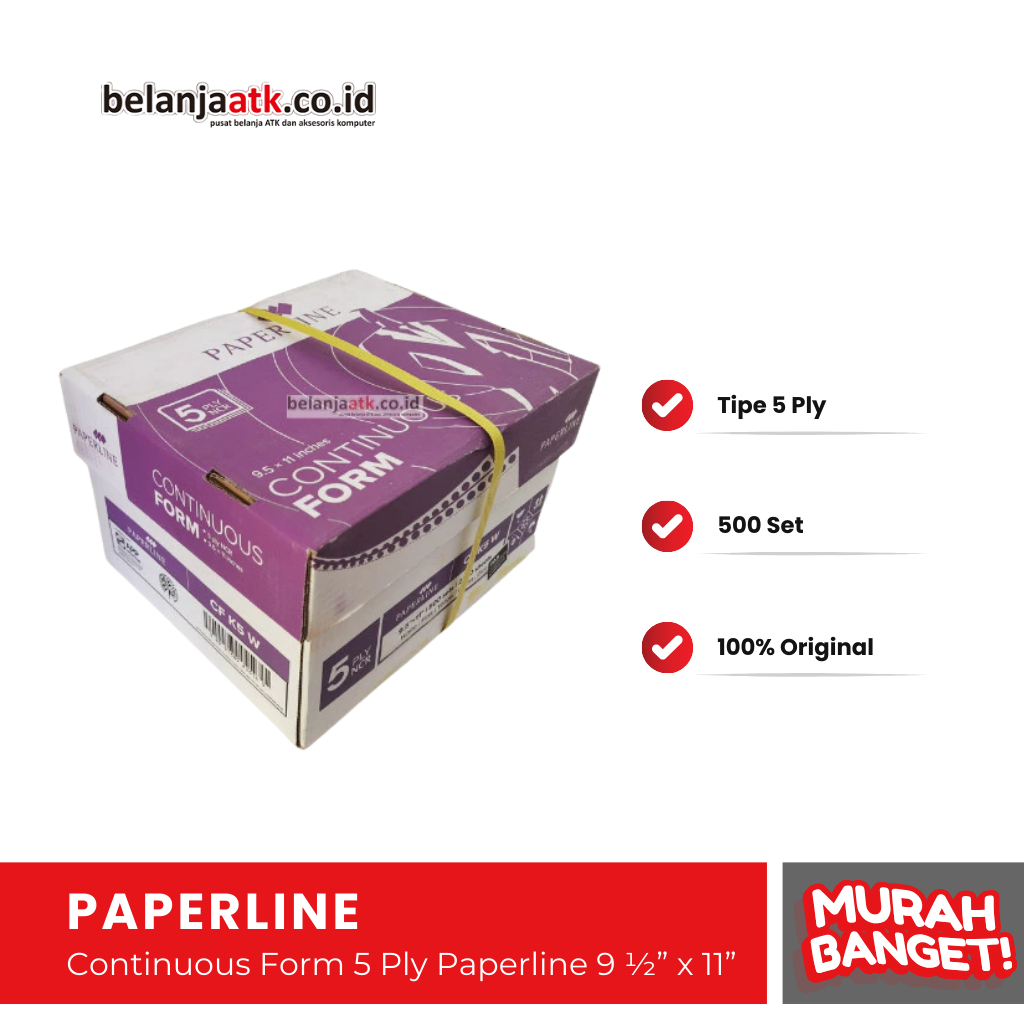 Continuous Form 5 Ply Paperline 9 ½” x 11”