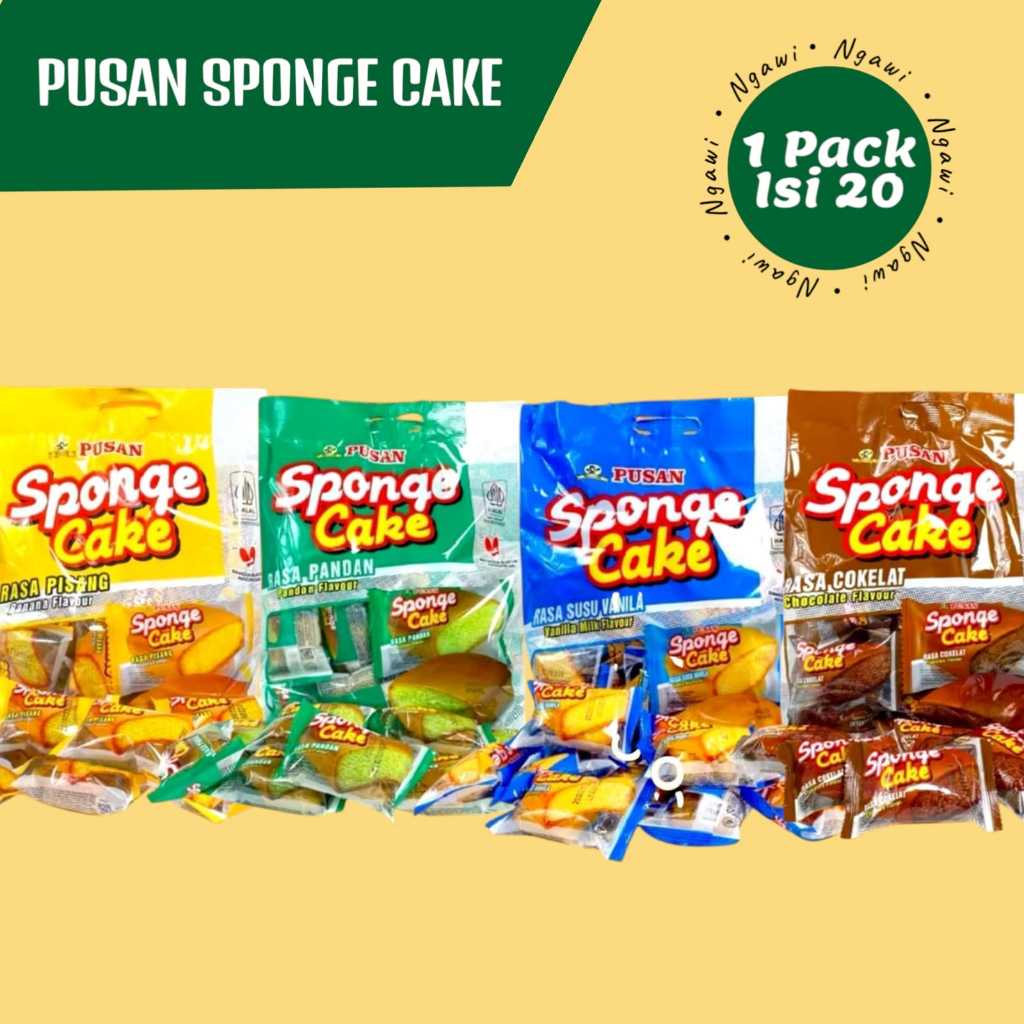 

PUSAN SPONGE CAKE ISI 20 PCS / PACK