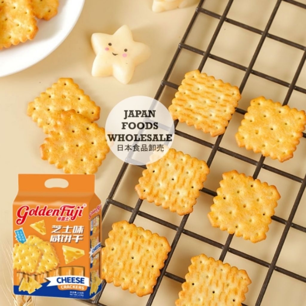 

Golden Fuji Cheese Crackers / biskuit impor / cemilan / biskuit keju