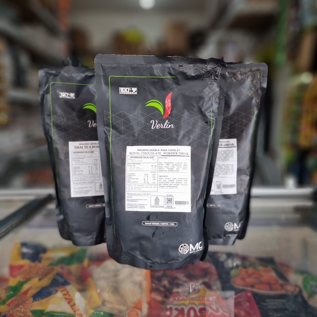 

Verlin Minuman Serbuk Thai Tea, Coklat, Cappucino 1kg