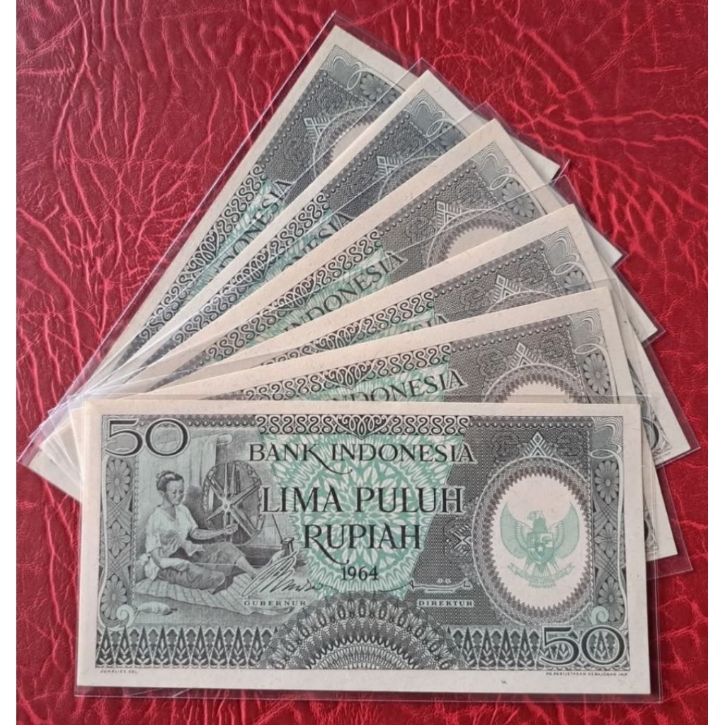 uang kuno 50 rupiah seri pekerja 1964