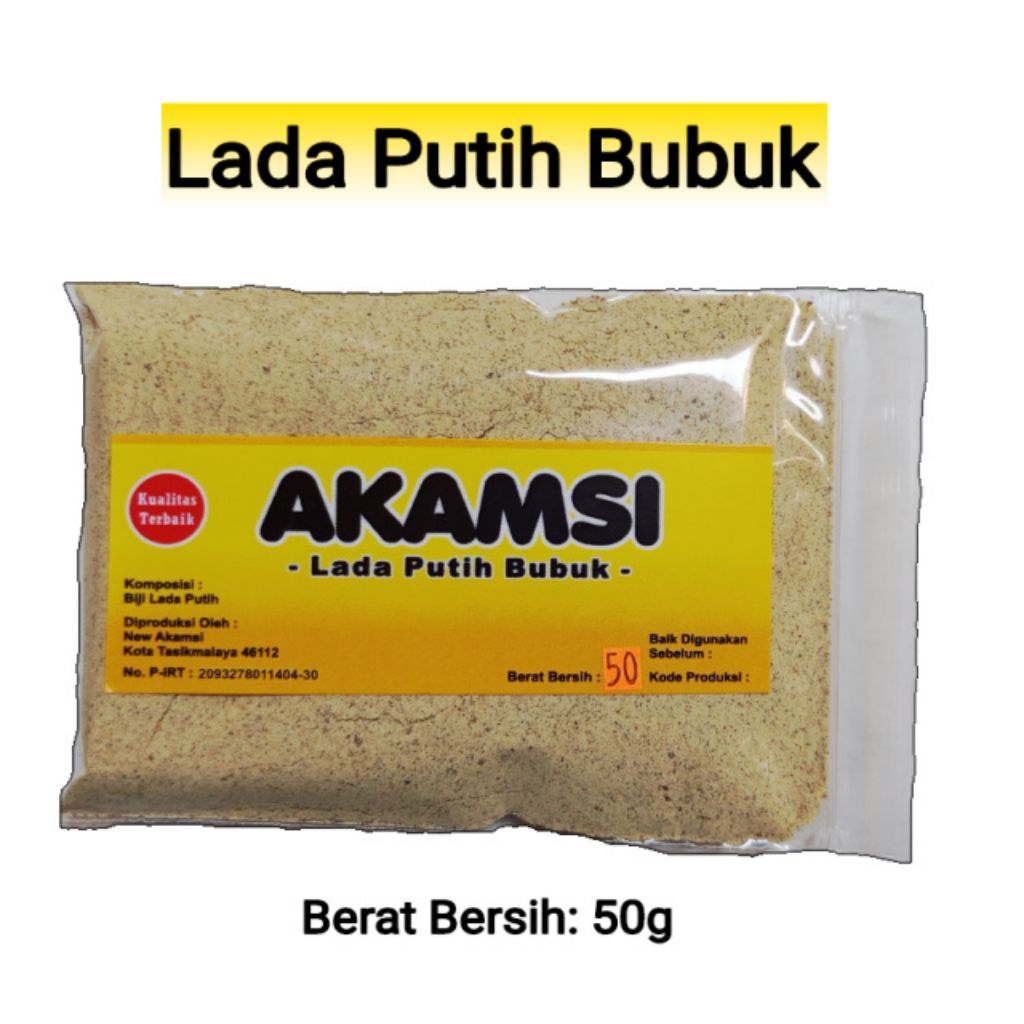 

Lada Putih Bubuk 50g / Merica Bubuk Akamsi