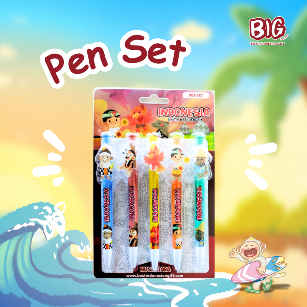 

Best Indonesian Gift | BIG Character Pen Set Nusantara