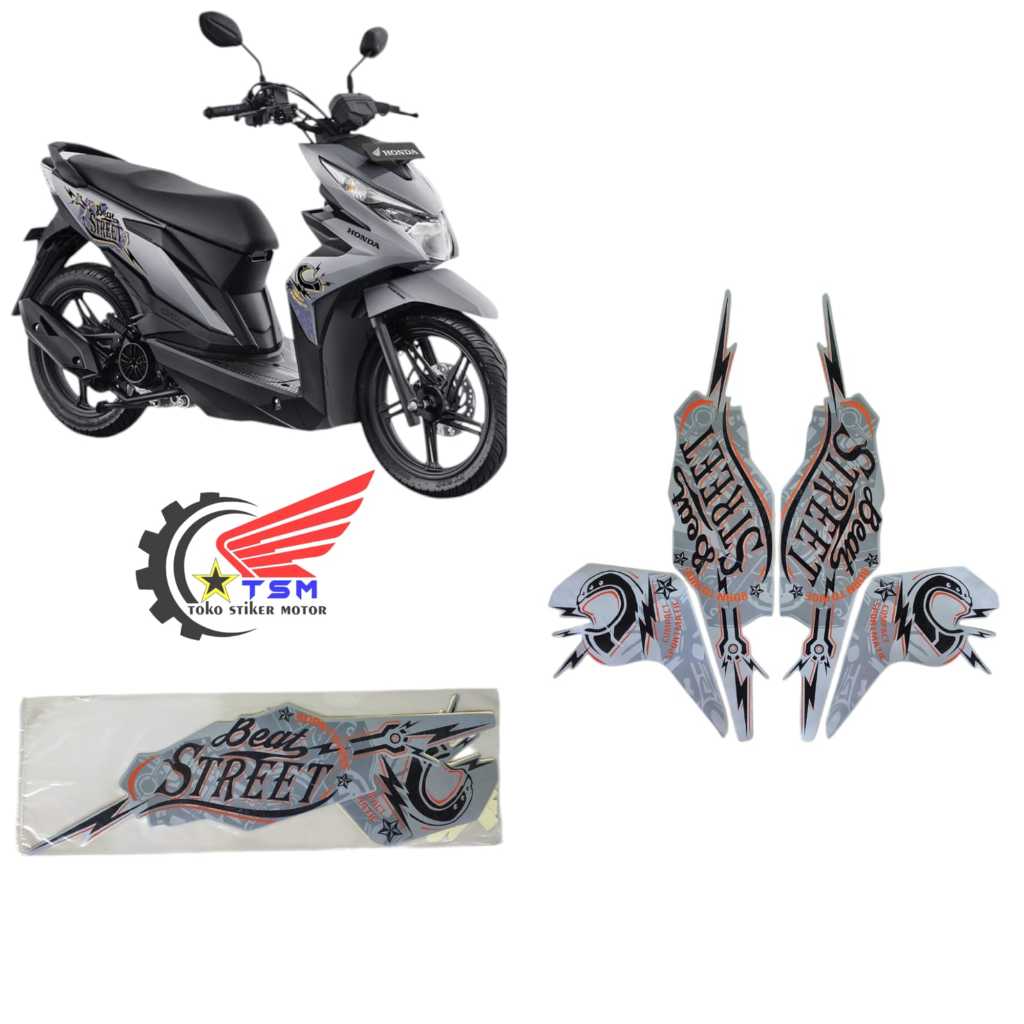STIKER STRIPING MOTOR BEAT STREET 2019 SILVER / LIST MOTOR BEAT STREET MOTOR WARNA SILVER
