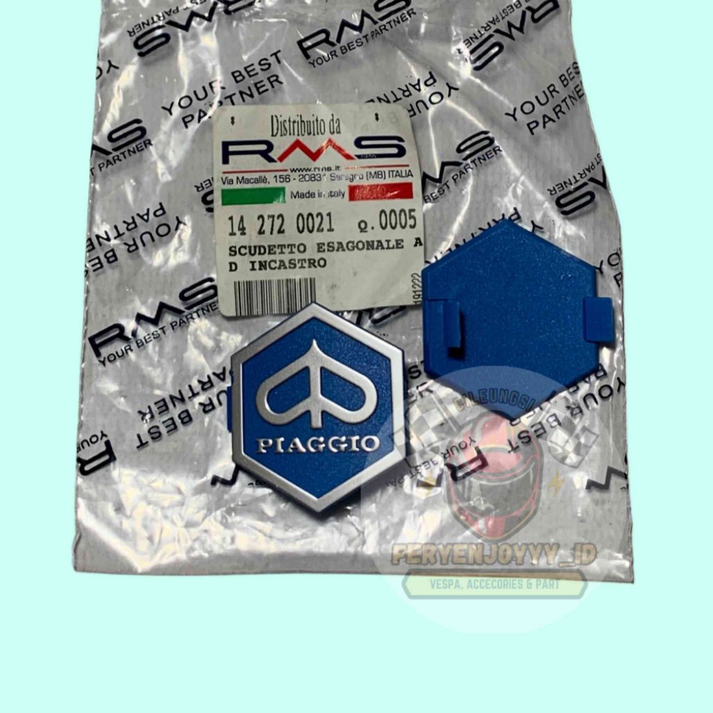 EMBLEM CHUNG PIAGGIO RMS ITALY DASI HIDUNG VESPA PXE EXCEL SPARTAN CORSA PK