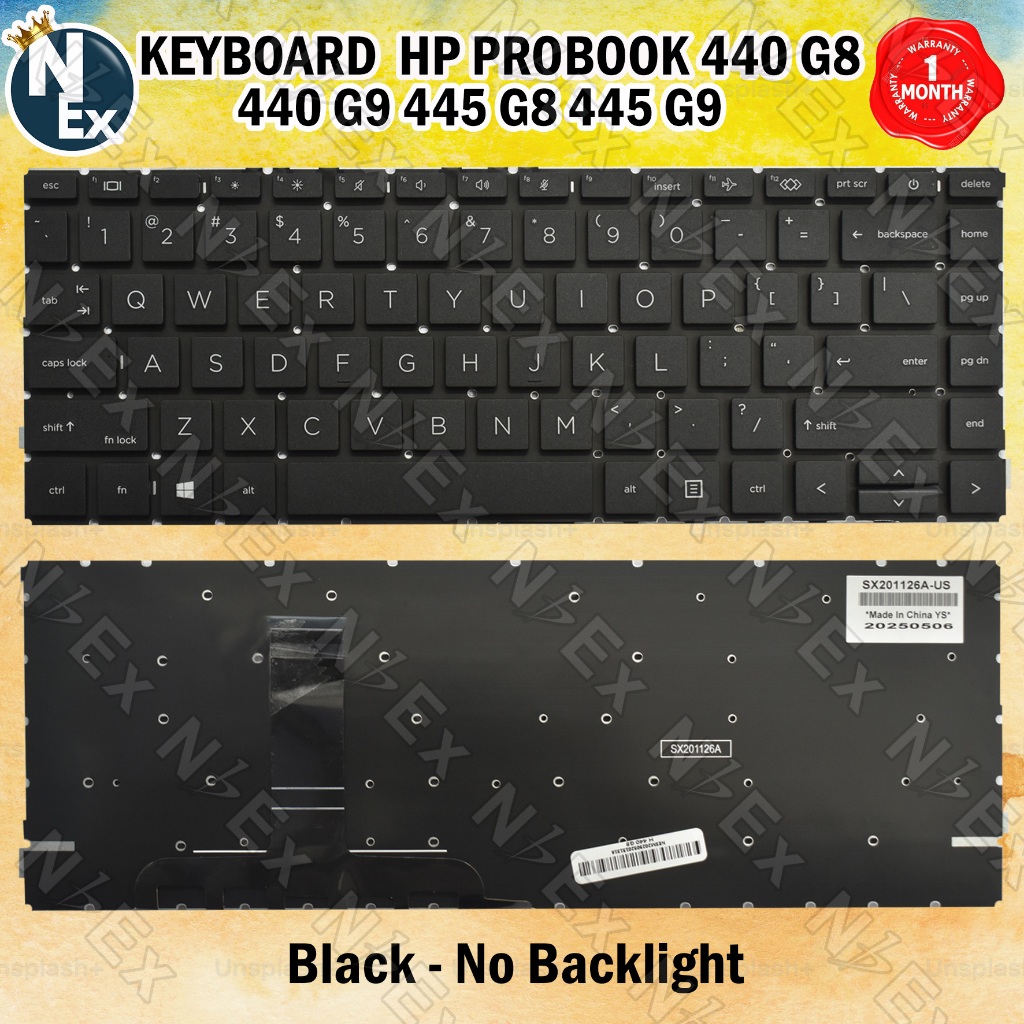 KEYBOARD HP PROBOOK 440 G8 440 G9 445 G8 445 G9 BLACK